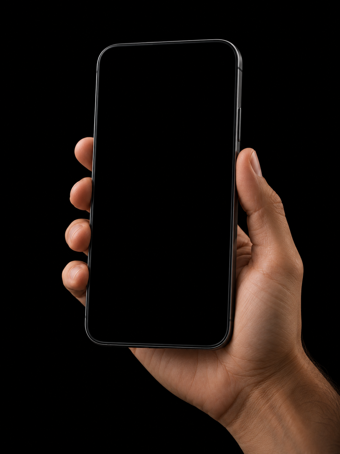 A hand holding a phone